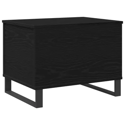 vidaXL Klubska miza z dvigalno površino Črna oreh 60x44,5x45 cm Inženirski les