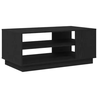 vidaXL Črna hrastova kava miza 102x55x43 cm iz umetnega lesa