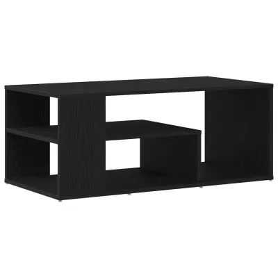 vidaXL Klubska miza Črna Oreh 100x50x40 cm Inženirski les