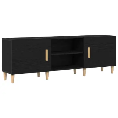 vidaXL TV stojalo - Črni hrast, 150x30x50 cm, narejeno iz inženirskega lesa