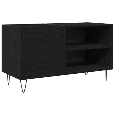vidaXL Omara za plošče Črna Oreh 84,5x38x48 cm Inženirski les