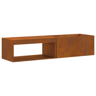 vidaXL Ogenj s shrambo za drva 160x45x35 cm Izpostavljena jeklo