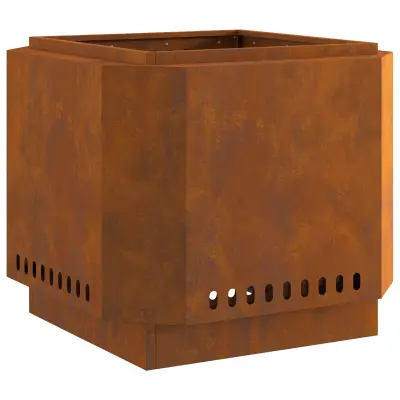 vidaXL Kurišče Rjava Vremensko odporna jeklo 58 x 58 x 51 cm Vzdržljivo