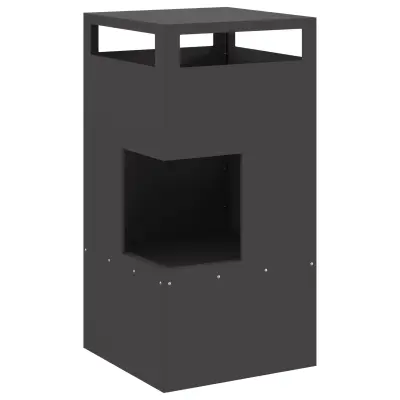 vidaXL Ognjišče Črna 50x50x100 cm Jeklo