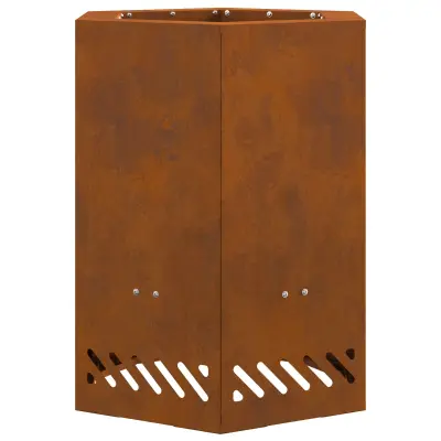 vidaXL Brezdimni Ogenj Hexagonal 38x38x51 cm Uporabno Jeklo