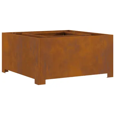 vidaXL Ognjišče Kvadrat 80x80x40 cm Jeklena