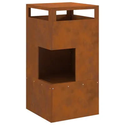 vidaXL Ognjišče 50x50x100 cm iz vremensko odporne jeklene zlitine