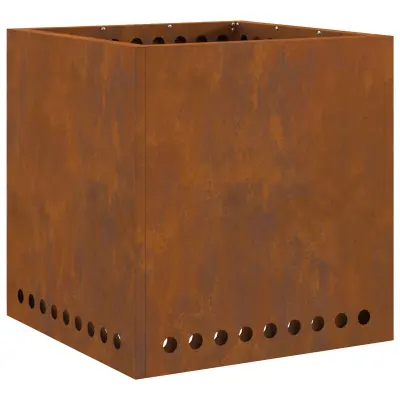 vidaXL Brezdimna kurišče Kvadrat 48x48x50 cm Vreme odporna jeklena