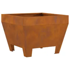 vidaXL Ognjišče Kvadrat 50x50x30 cm iz Cinkane Jekla