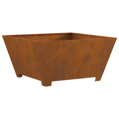 vidaXL Ognjišče Kvadratno 80x80x40 cm Iz Nerjavečega Jekla