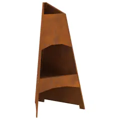vidaXL Kamin piramida 50x45x95 cm iz vremensko odpornega jekla