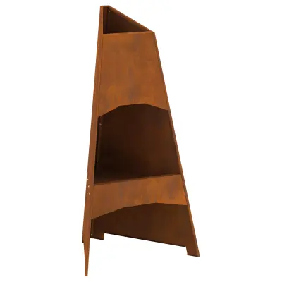 vidaXL Kamin piramida 50x45x95 cm iz vremensko odpornega jekla
