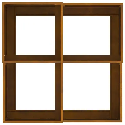 vidaXL Vrtni lončnik 100x100x48 cm iz vremensko odporne jeklene pločevine