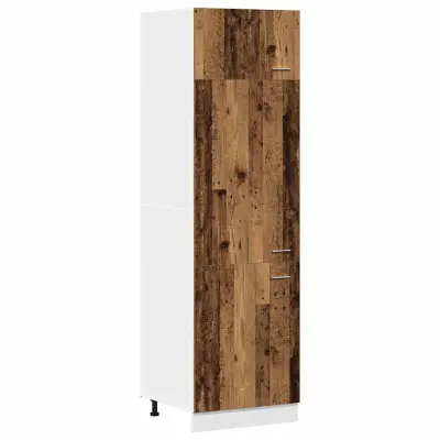 vidaXL Omara za hladilnik “Lyon” starinski les 60x57x207 cm inž. les