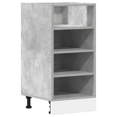 vidaXL Spodnja omarica “Riga” Beton siva 40x44,5x81,5cm Inženirski les