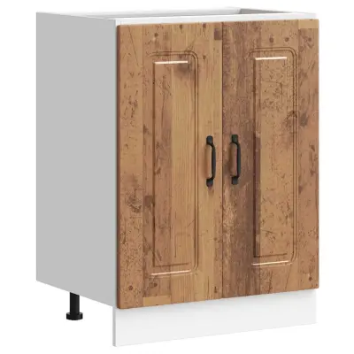 vidaXL Osnovna omarica za umivalnik Kalmar starinski les 60x46x81,5 cm