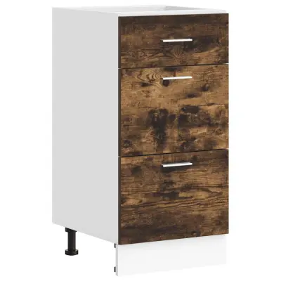 vidaXL Spodnja omarica “Lyon” Smoked Oak 40x46x81,5 cm Inženirski les