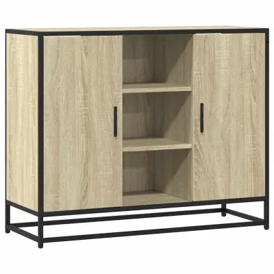 vidaXL Komoda sonoma hrast 92x35x76 cm inženirski les