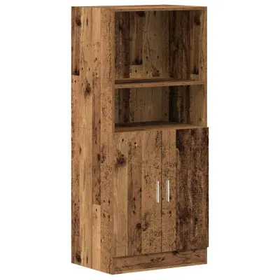 vidaXL Kuhinjska omarica starinski les 57x41,5x131,5 cm inž. les