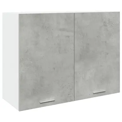 vidaXL Viseča omarica “Lyon” betonsko siva 80x31x60 cm iverna plošča