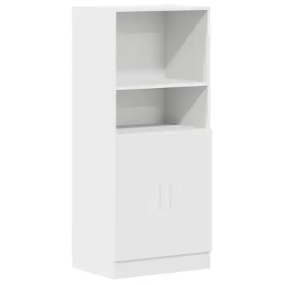 vidaXL Kuhinjska omarica bel 57x41,5x131,5 cm inž. les