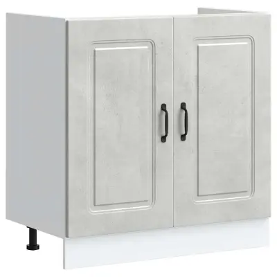 vidaXL Osnovna omarica za umivalnik Kalmar betonsko siv 80x46x81,5 cm