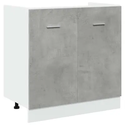 vidaXL Spodnja omarica za umivalnik “Lyon” betonsko siva 80x46x81,5 cm