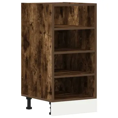 vidaXL Spodnja omarica “Riga” Smoked Oak 40x44,5x81,5cm Inženirski les