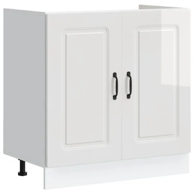vidaXL Osnovna omarica za umivalnik Kalmar bela 80x46x81,5 cm