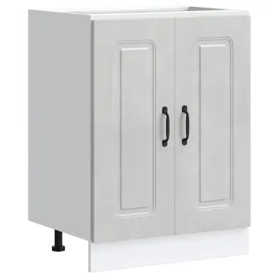 vidaXL Osnovna omarica za umivalnik Kalmar betonsko siv 60x46x81,5 cm