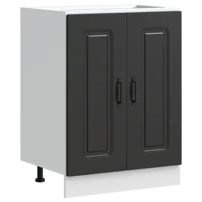vidaXL Osnovna omarica za umivalnik Kalmar črna 60x46x81,5 cm