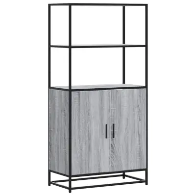 vidaXL Visoka omara siva sonoma 68x35x139 cm inženirski les in kovina