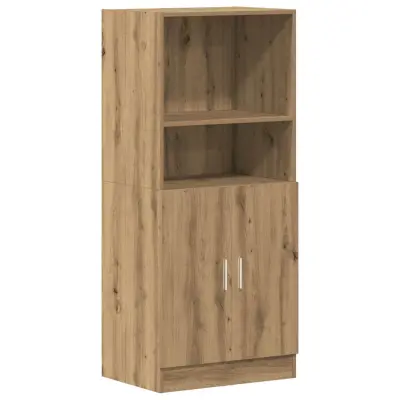 vidaXL Kuhinjska omarica artisan hrast 57x41,5x131,5 cm inž. les