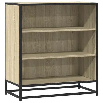 vidaXL Komoda sonoma hrast 68x35x76 cm inženirski les in kovina