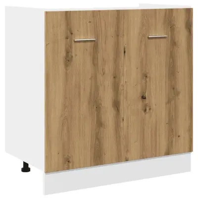vidaXL Spodnja omarica za umivalnik “Lyon” artisan hrast 80x46x81,5cm