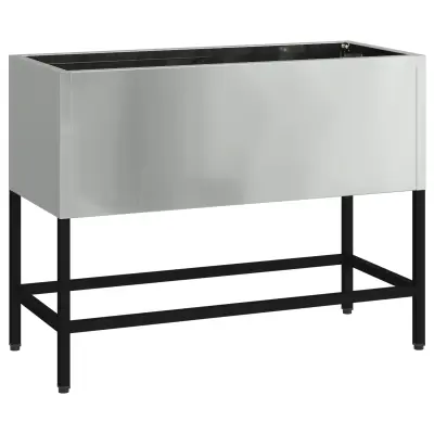 vidaXL Povišan vrtnarijski gred 60x26x45 cm Galvanizirano jeklo