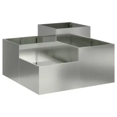 vidaXL Vrtni sadilnik 80x80x48 cm Galvanizirano jeklo