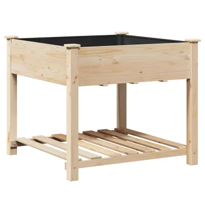 vidaXL Vrtni sadilnik z policami 90x90x76 cm Trden bor