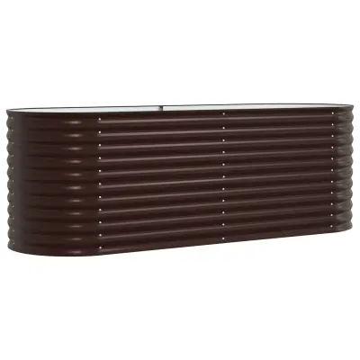 vidaXL Vzgojni ležaj Rjava 240x80x81 cm Galvanizirano jeklo