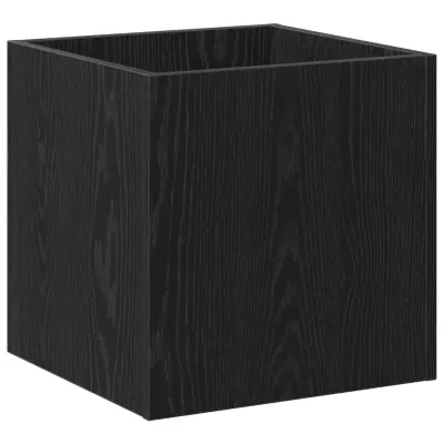vidaXL Teaccentrična črna bukova škatla za rože 40x40x40 cm iz inženirskega lesa