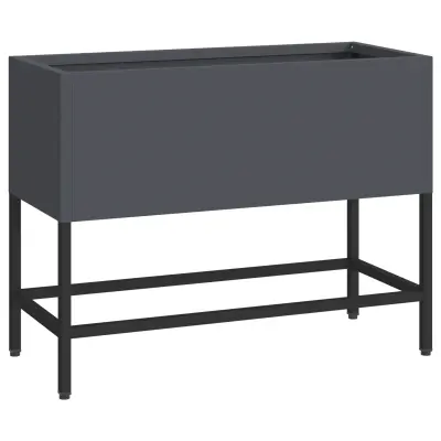 vidaXL Povišani vrtnar 60x26x45 cm Antracitna jeklo