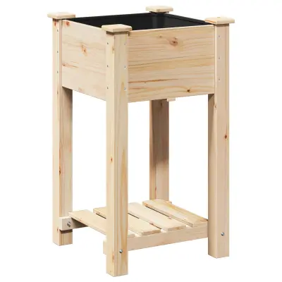 vidaXL Vrtni sadilnik s policami 45x45x76 cm Trden bor