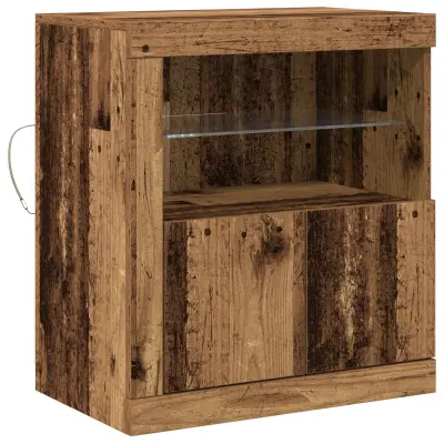 vidaXL Stranski stol s LED lučmi, star les 60,5x37x67 cm