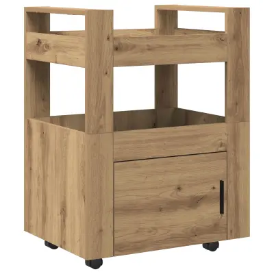 vidaXL Kuhinjski voziček Artisan Oak 60x45x80 cm Inženirski les