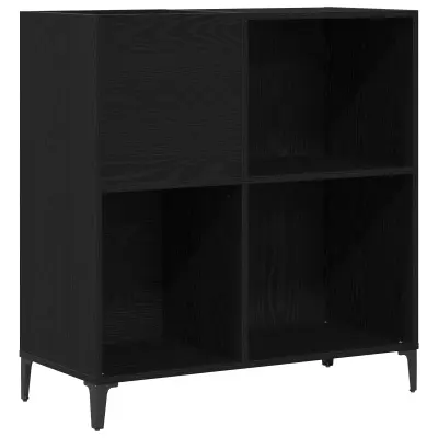 vidaXL Oprema za shranjevanje Black Oak 84,5x38x89 cm Inženirski les