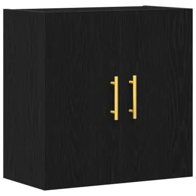 vidaXL Omara Črno Hrast 60x31x70 cm Inženirski Les