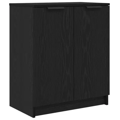 vidaXL Omara za čevlje Črna Oreh 59x35x70 cm Inženirski les