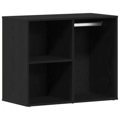 vidaXL Črn hrastov kozmetični kabinet - 80x40x65 cm