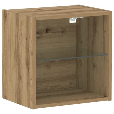 vidaXL Lebdeča polica Trdi hrast 40x28,5x40 cm Inženirski les