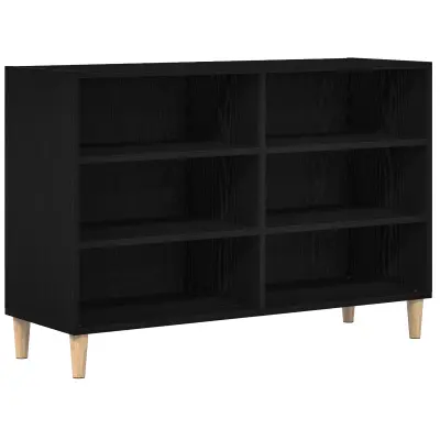 vidaXL Strani šal črni hrast 103,5x35x70 cm iz vezanega lesa